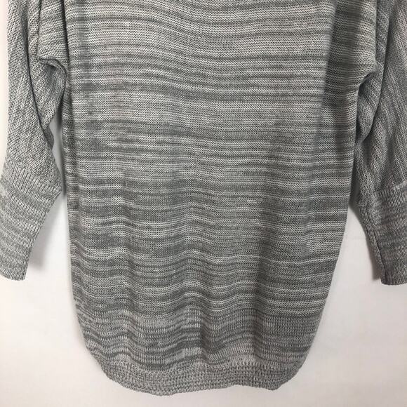 De Collection Cowl Neck Dolman Sleeve Gray Sweater - Picture 4 of 11